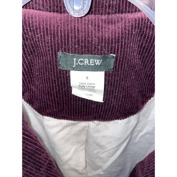 J. Crew Women’s Corduroy Blazer Size 6 Purple Going Out Party Fun Dressy - Picture 2 of 12